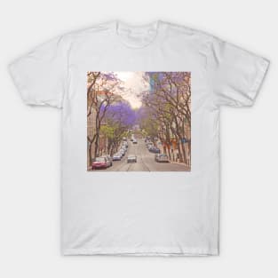 Jacarandás. Rua Rodrigo da Fonseca. Lisbon T-Shirt